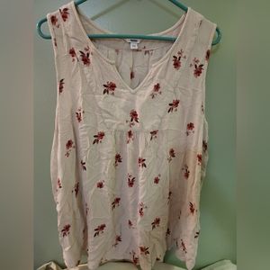 Sonoma tan floral tank top 2xl